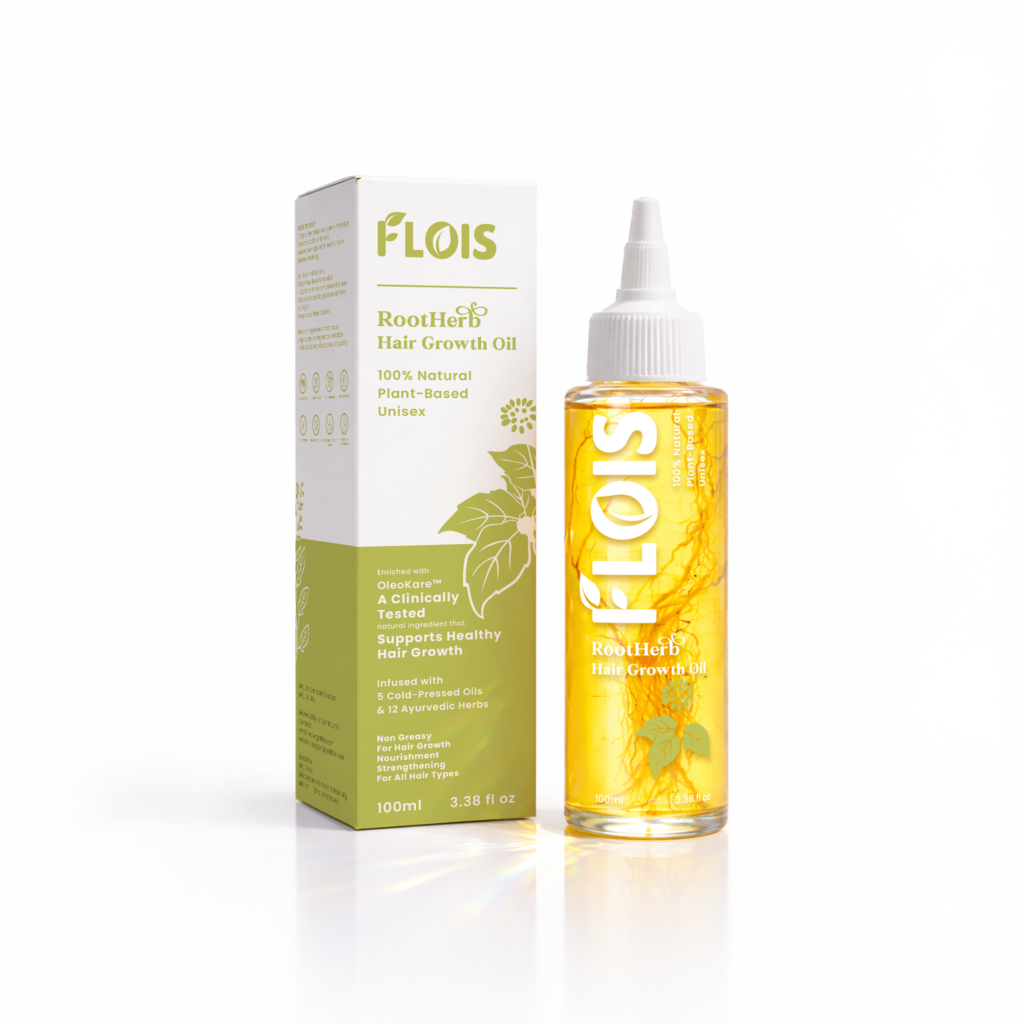 flois rootherb hair growth oil plant based ayurvedic hair oil for men and women 2